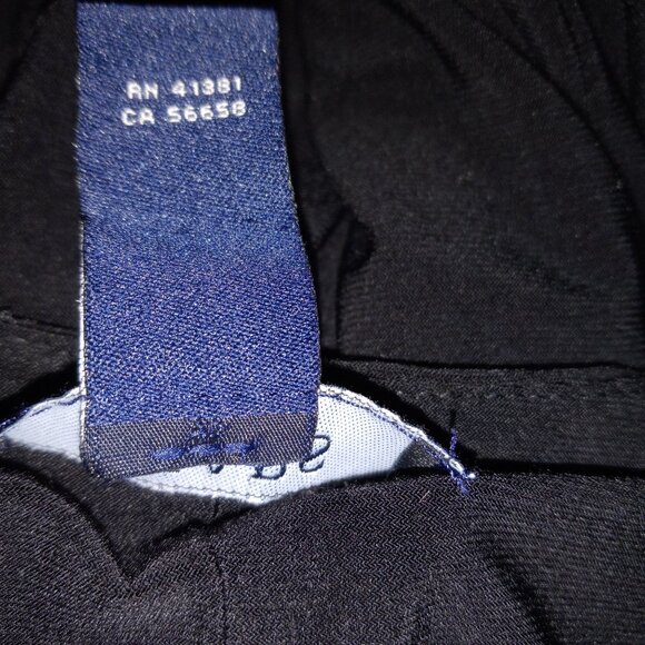 Chaps Size L Dress Sleeveless Little Black Ruched Waist Ruffle Detail - Picture 10 of 10